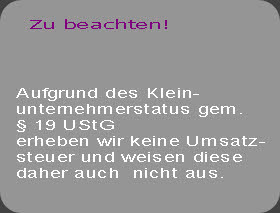 Zu beachten!
